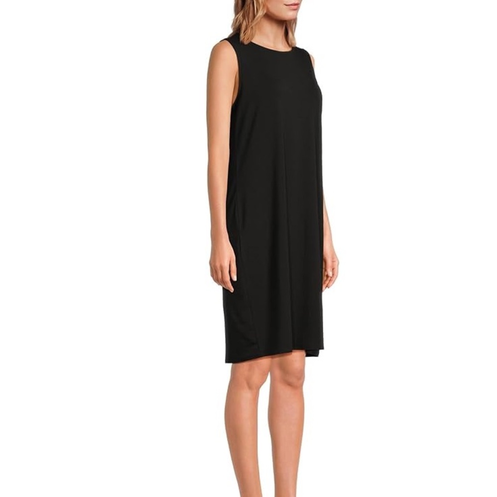 Eileen Fisher Black Tank Midi Dress Size M
